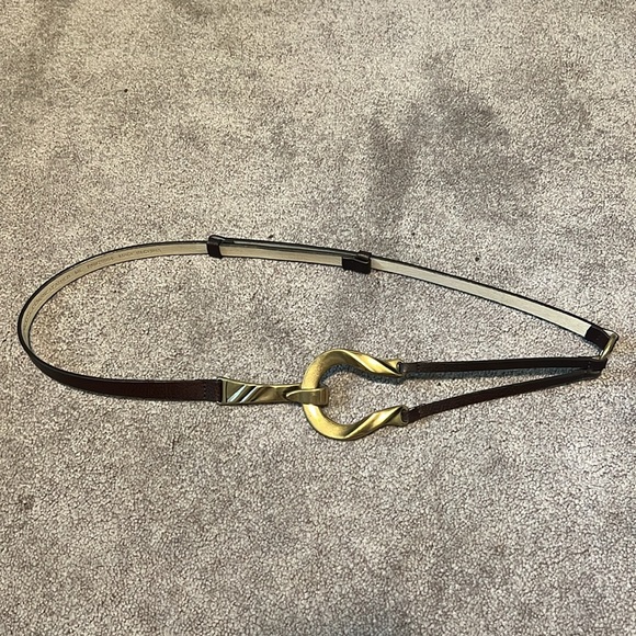 Chico's Accessories - Chico’s Genuine Leather Adjustable Belt Horseshoe